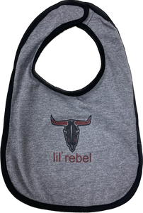 Grey L'il Rebel Bib