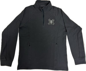 Mens- Waffle 1/4 Zip Carbon