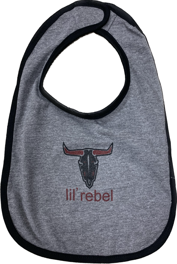 Grey L'il Rebel Bib